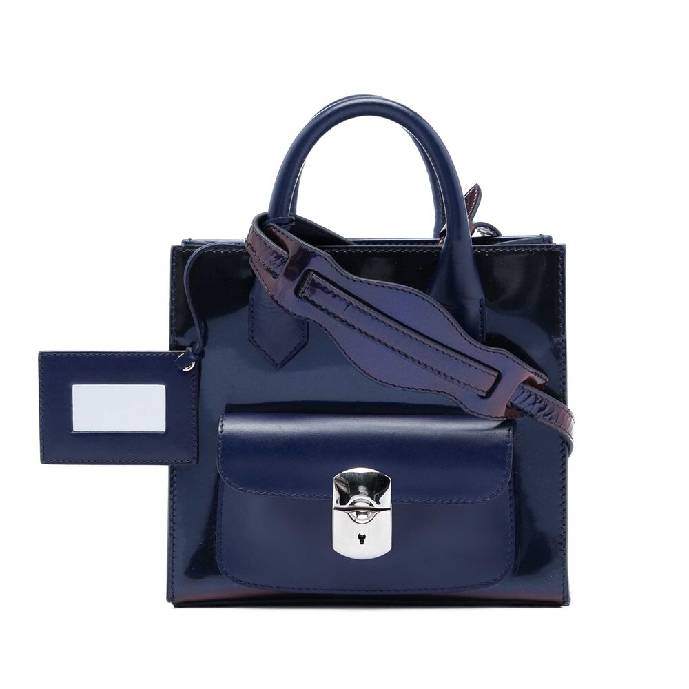 Pre-Loved Balenciaga Mini Patent Padlock All Afternoon Satchel - Picture 7 of 7